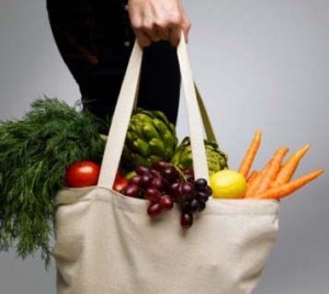 Reusable bags help with sustainable living