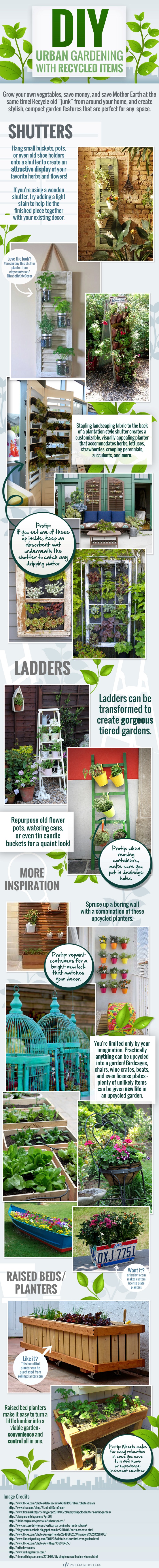 Infographic: Urban Gardening with Upcycling
