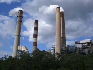 Coal fired power plant producing energy